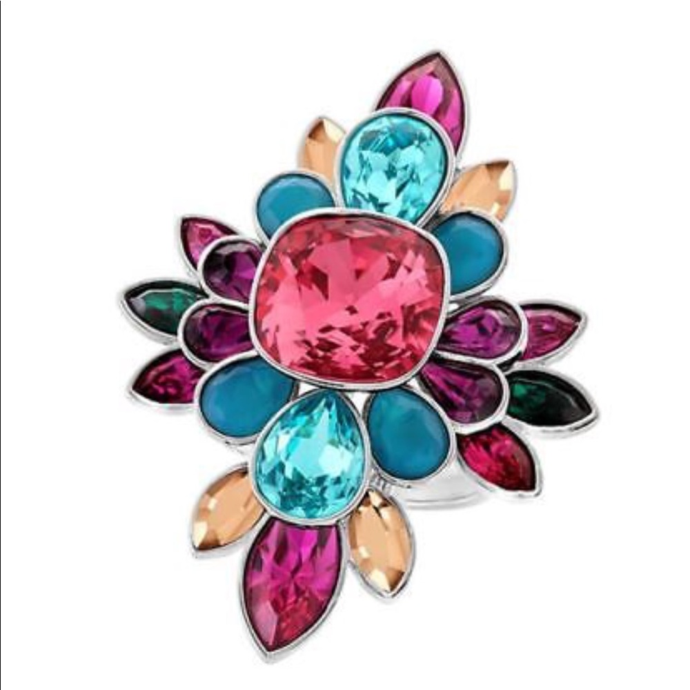 Swarovski colored crystal ring